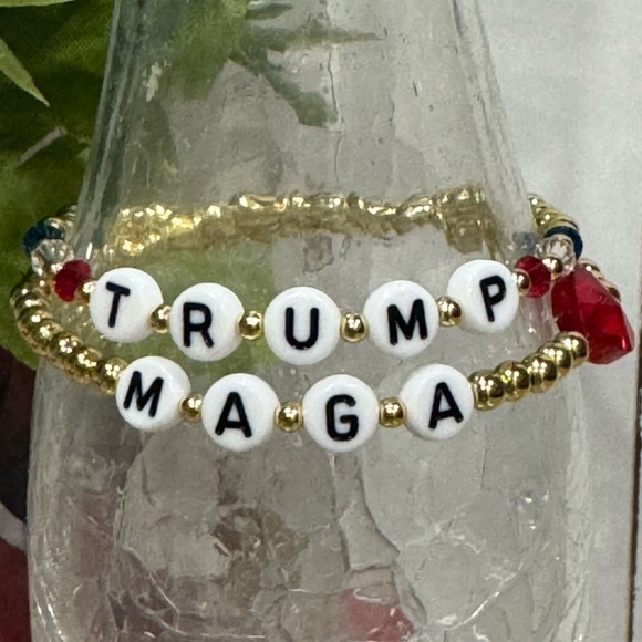 14K Gold/Silver Plated MAGA Bracelet - Picture 2 of 2